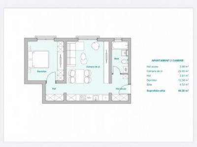 COMISION 0% Apartament cu 2 camere + loc de parcare, zona Plopi